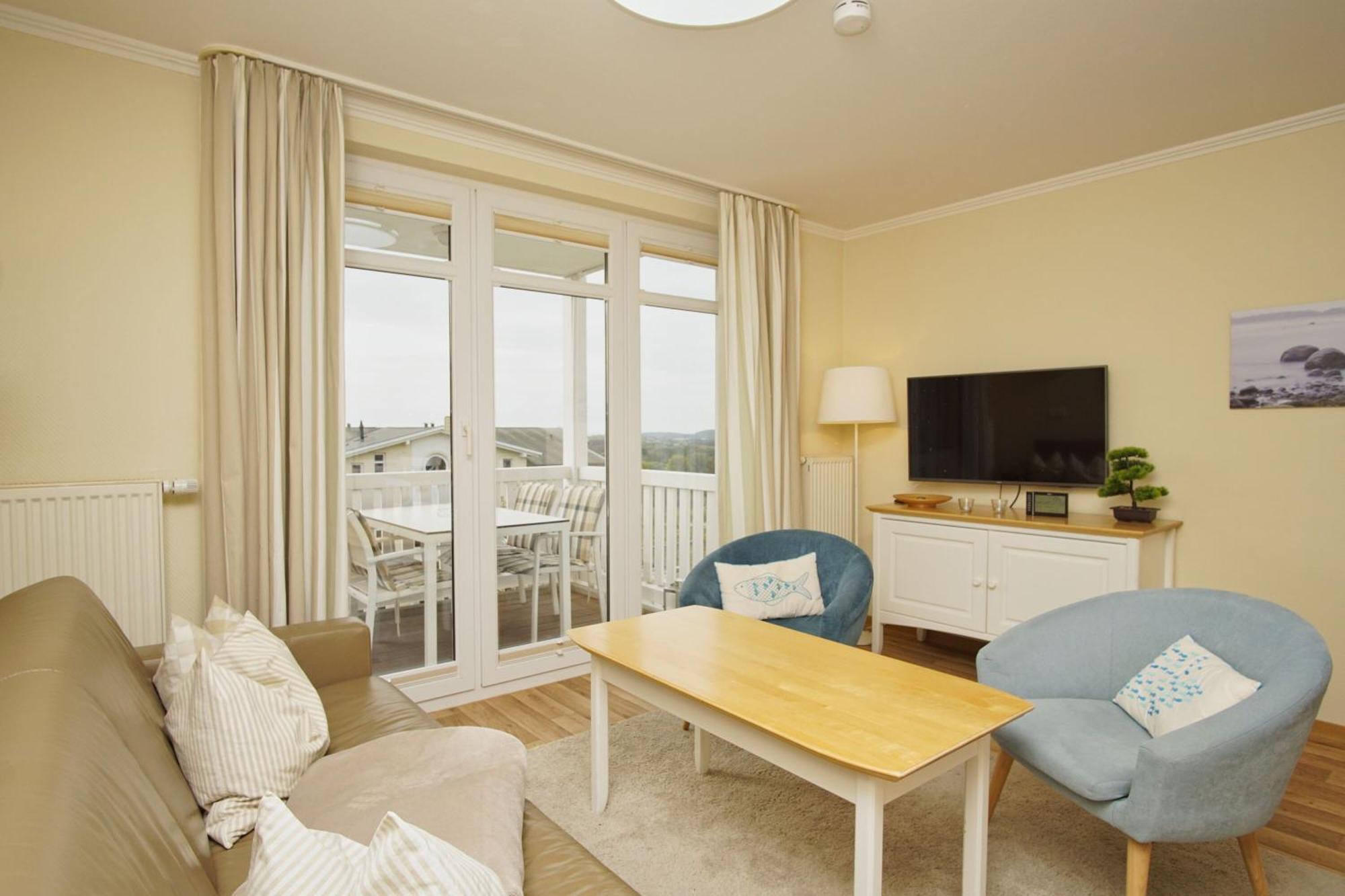 Mit Meerblick Und Balkon, Gratis Nutzung Vom Ahoi Erlebnisbad Und Sauna In Sellin - Meeresblick Fewo 38 奥斯特巴德·哥伦 外观 照片